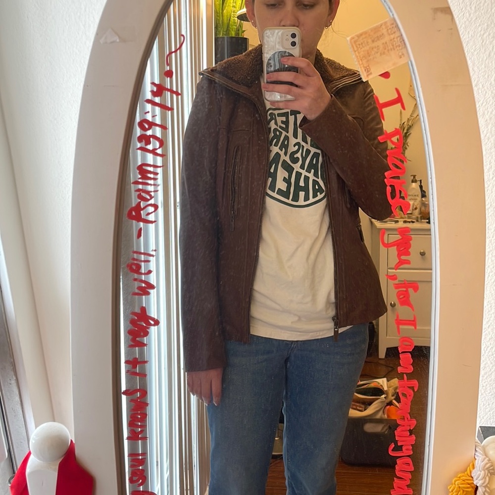 Anne Klein Leather Coat